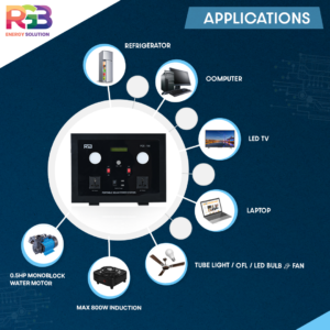 RGB VOLT BUDDY 700  PORTABLE  POWER STATION  LITHIUM INVERTER 700VA WITH  INBUILT LITHIUM BATTERY OF 720Wh Up to 12 Years  of Life  SUITABLE FOR OUTDOOR ACTIVITIES AND  HOME BACKUP - Image 3